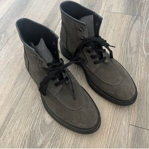 Men's Gray Lace-Up Boots